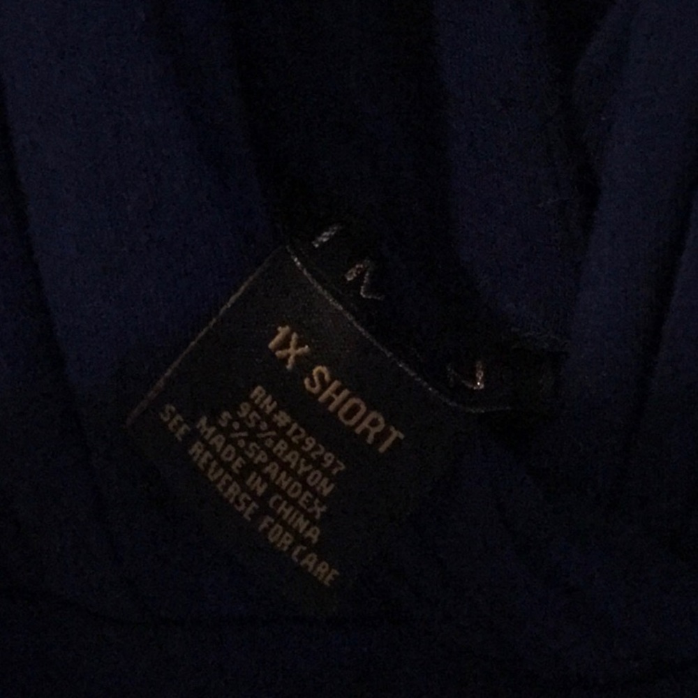 EUC, IMAN NAVY COTTON MAXI DRESS. SIZE 1X Short. - Picture 3 of 4